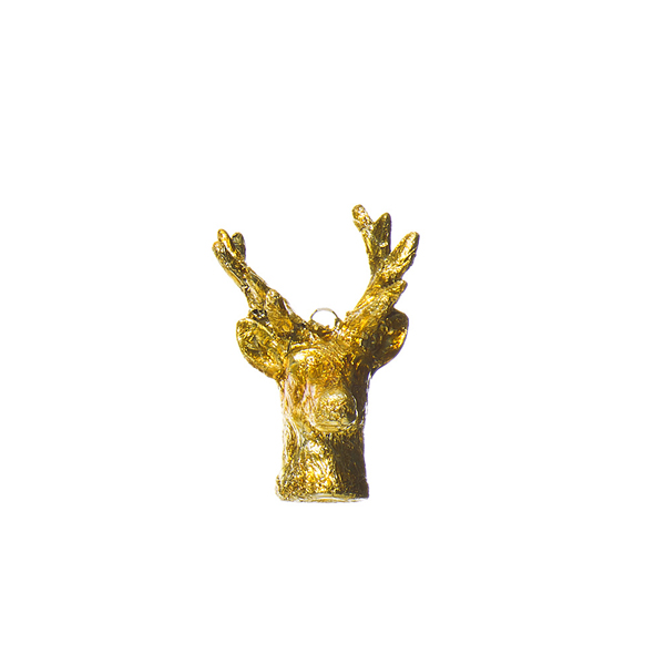 gold stag head hanging decoration