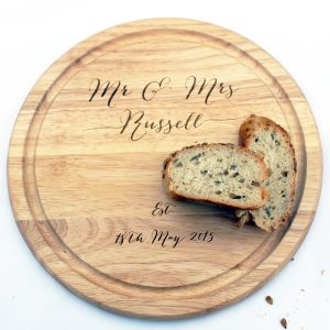 personalised mr & mrs chopping board