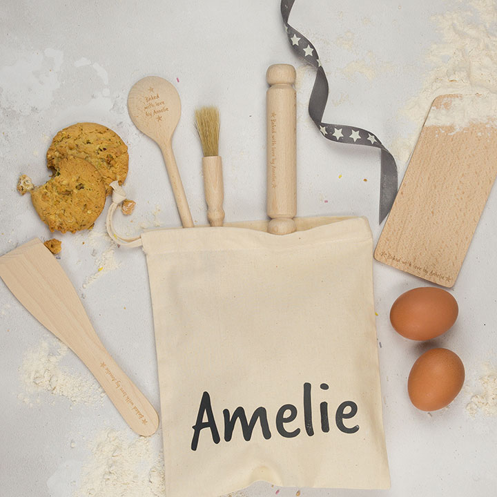 Personalised Bag Personalized Kitchen Personalised Baking Gift Personalised Baking Set Baking Set Cotton Bag Cooking Utensils