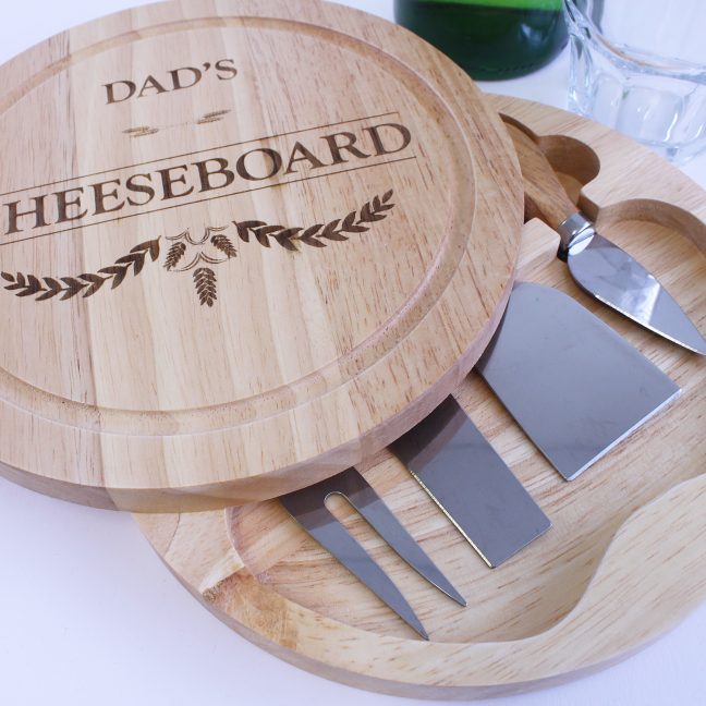 dad's cheeseboard with knives set