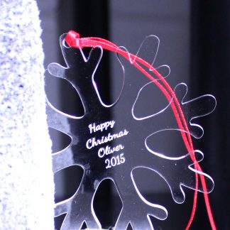 Personalised Clear Snowflake Decoration