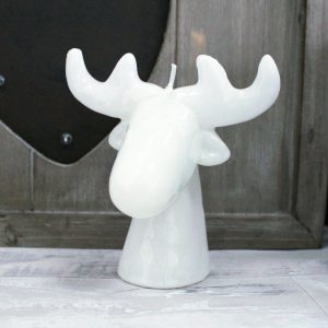 White Reindeer Candle