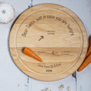 Personalised Santa And Rudolph Plate