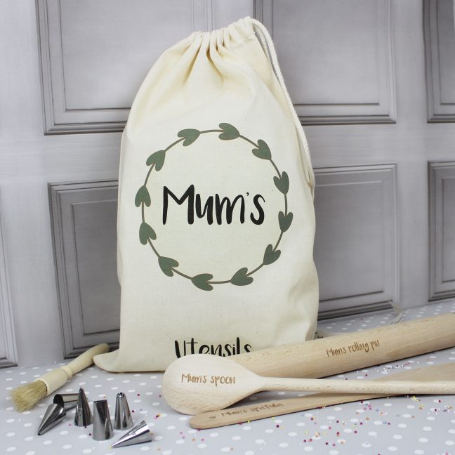 Mum's Personalised Baking Utensils with Bag