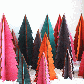 Christmas Trees In Tropical Colours