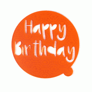 Happy Birthday Cake Stencil