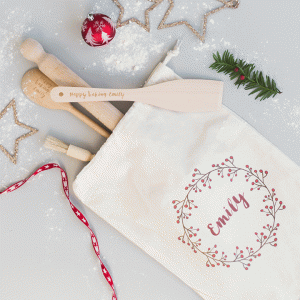 Christmas Personalised Baking Set With Bag