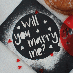 Will You Marry Me Cake Stencil