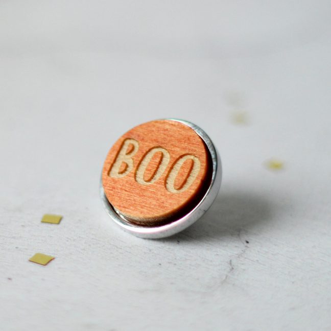 Halloween Lapel Pin, Boo
