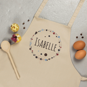 Personalised Childs Apron, Bubbles Wreath