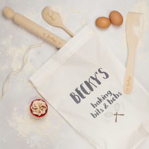Personalised Baking Set with Bag, Whisk