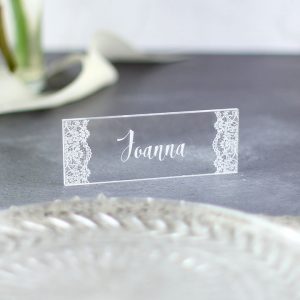 Personalised Lace Wedding Place Settings