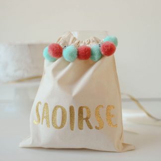 Personalised Pompom Party Bag
