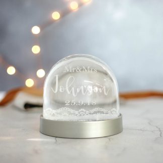 Personalised Wedding Snow Globe