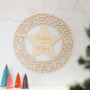 Christmas Wreath, Star Cutout