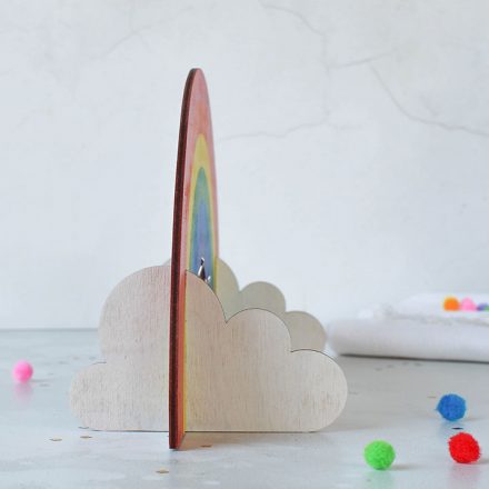 Personalised Rainbow And Clouds Sign