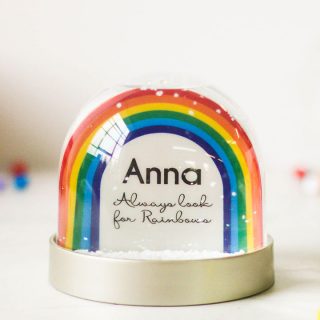 Personalised Rainbow Snow Globe