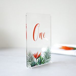 Tropical Hothouse Table Number