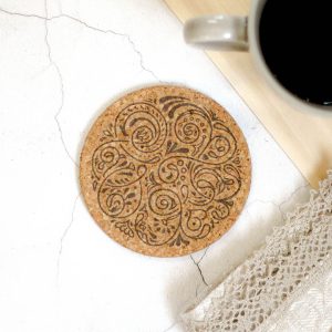 Mandala Cork Coaster