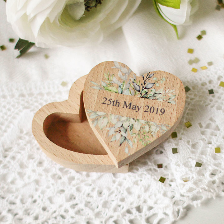 Personalised Heart Shaped Ring Box