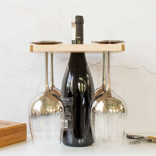 Personalised Wine And Bottle Holder