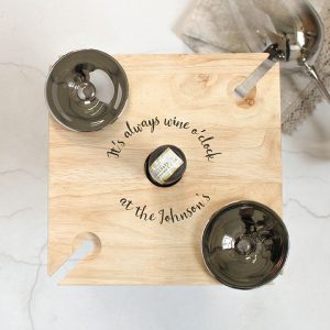 Personalised Wine And Bottle Holder