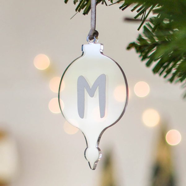 Clear Christmas Tree Bauble, Initial