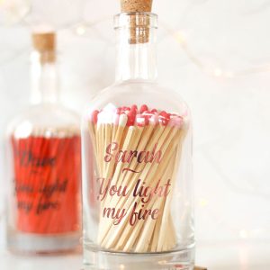 Personalised Bottle Of Matches, Light My Fire