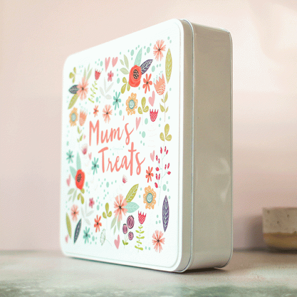 Personalised Mum's Treats Keepsake Box Tin