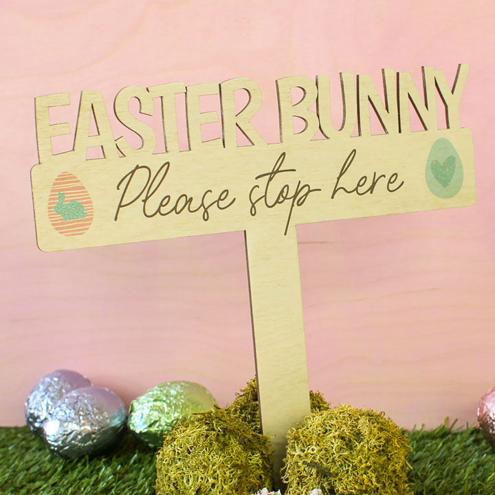 Easter Bunny Stop Here Sign EARFSI001UV