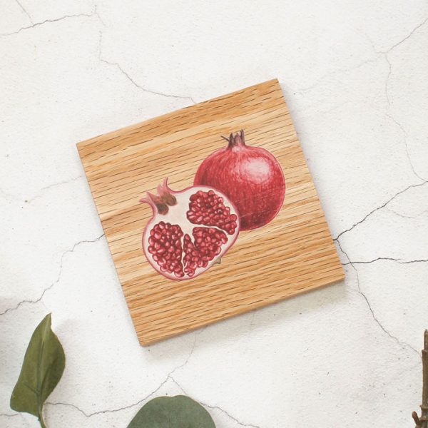 Oak Coaster, Pomegranate Design RFCOUV001