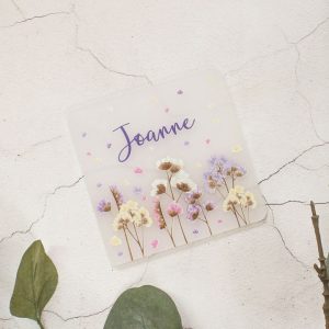 Personalised Coaster, Dried Flowers RFPCOUV001