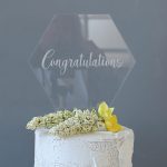 Congratulations Cake Topper, Clear Acrylic RFCK005