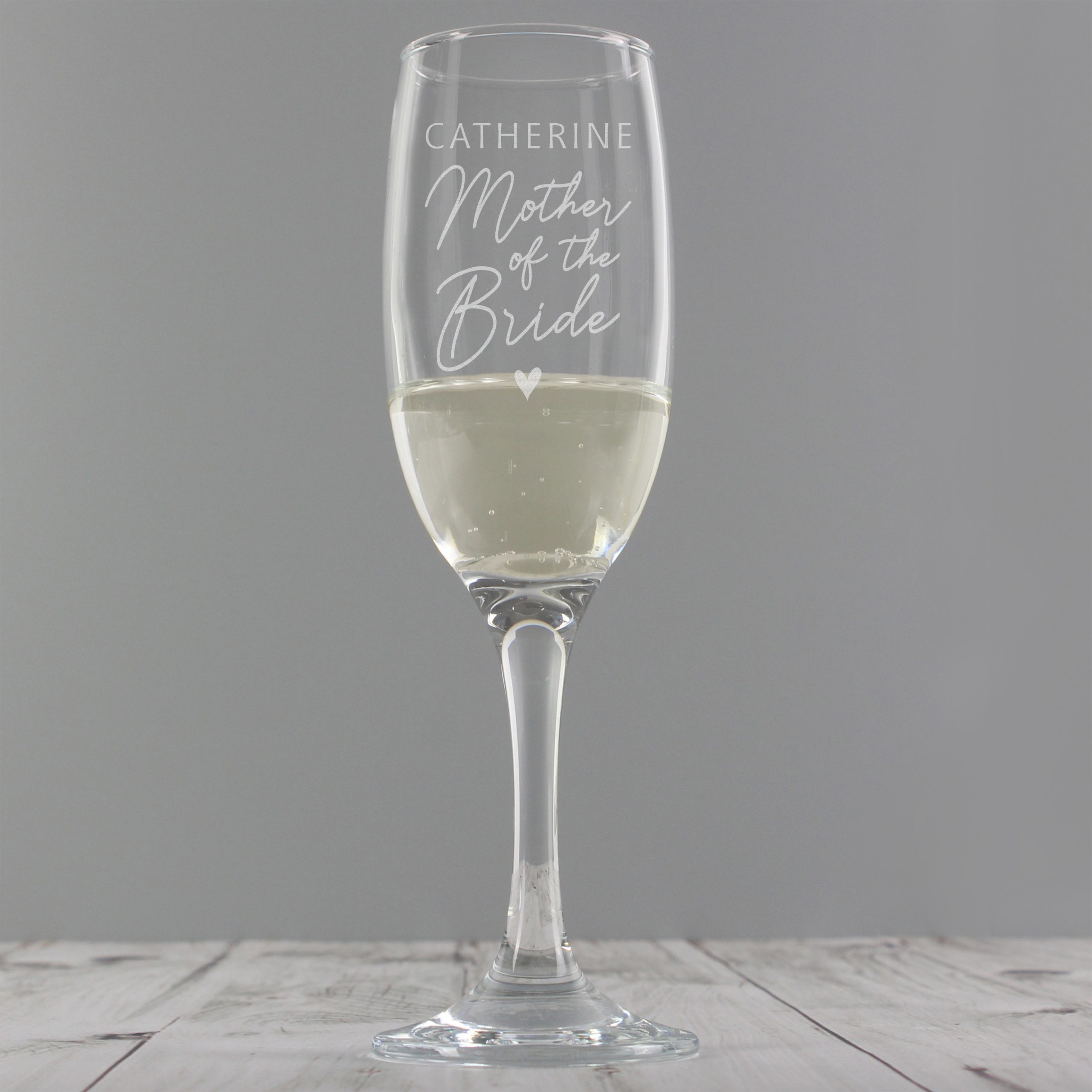 Personalised Mother Of The Bride Champagne Flute Glass PMCP0107G40
