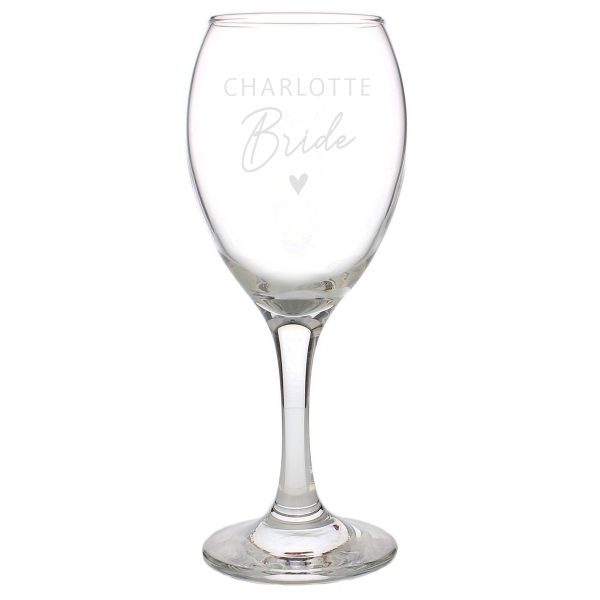 Personalised Bride Wine Glass PMCP0107G42