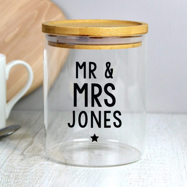 Personalised Glass Jar With Bamboo Lid PMCP1007D79