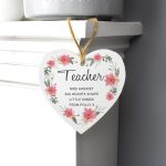 Personalised Floral Sentimental Wooden Heart Decoration PMCP1011D91
