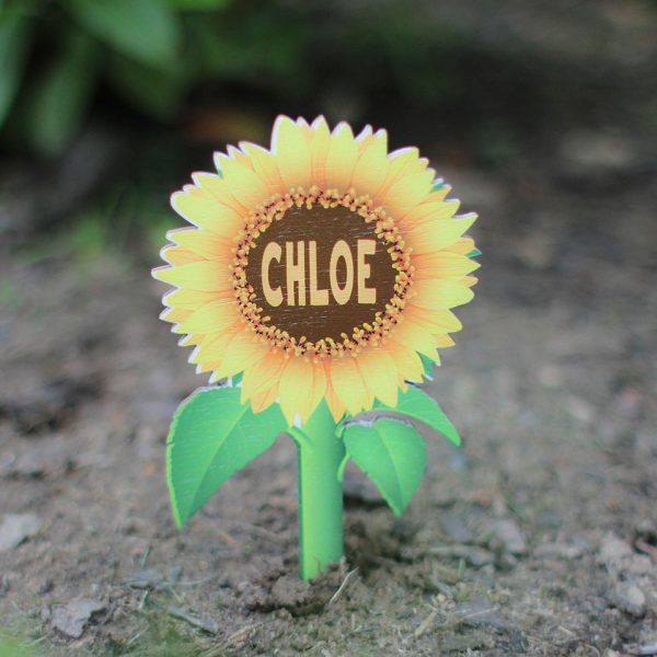 Personalised Mini Sunflower Plant Label RFPSI003UV