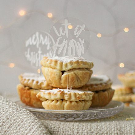 Mince Pie Or Cupcake Toppers, Set Of Six XMRFTB003