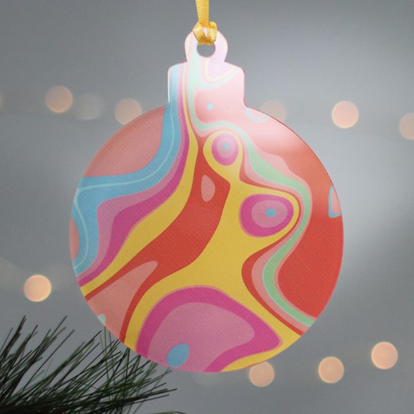 Christmas Tree Decoration, Bright Swirl XMRFHA010UV