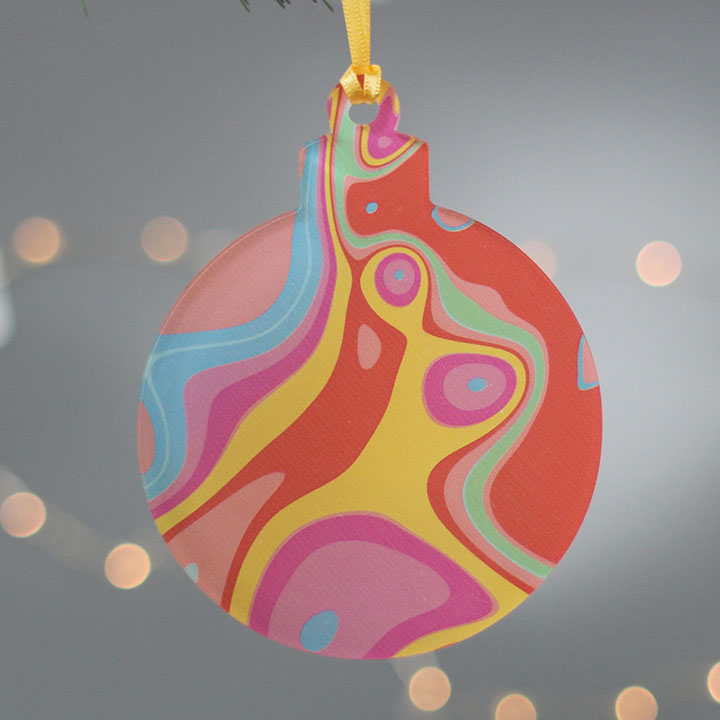 Christmas Tree Decoration, Bright Swirl XMRFHA010UV