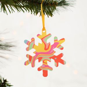 Christmas Tree, Snowflakes, Bright Swirl, Set Of Three XMRFHA012UV