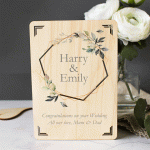 Personalised Wooden Wedding Or Engagement Card RFPCD006UV