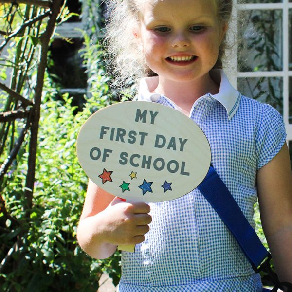 Personalised First Day Of School Sign, Back To School RFPSI005UV