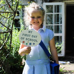 Personalised First Day Of School Sign, Back To School RFPSI005UV