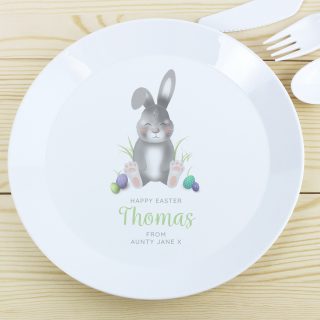 Personalised Easter Bunny Plastic Plate PMCP0813A74