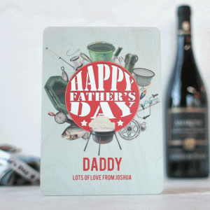 Personalised Fathers Day Card In Wood, Fishing RFPCD013UV