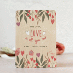 Personalised Wooden Valentines Card RFPCD019UV