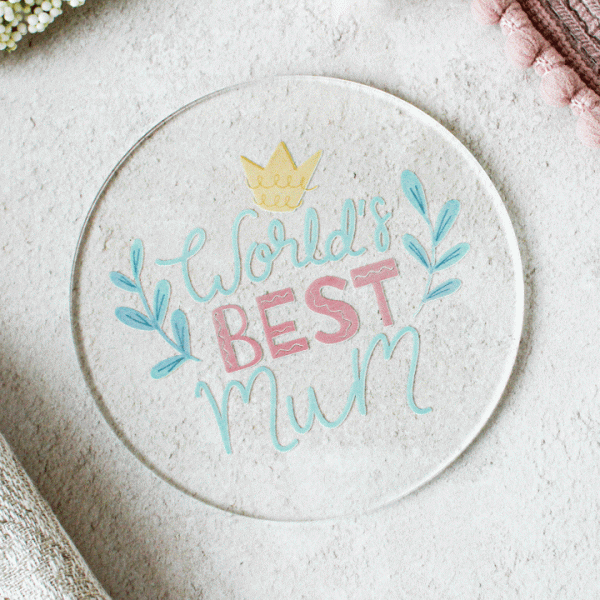 World's Best Mum Coaster RFCO007UV