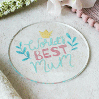 World's Best Mum Coaster RFCO007UV